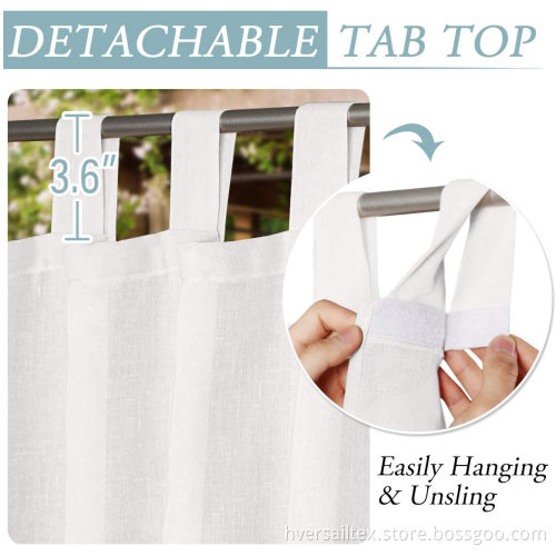 Outdoor Waterproof Sheer Curtain Linen for Cabana